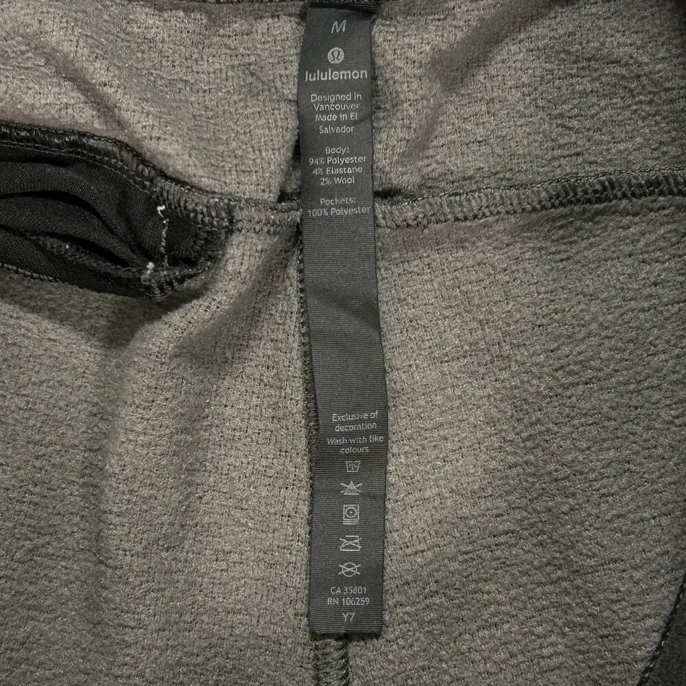 Lululemon City Sweat Jogger Thermo Heathered Coal Mens M TechLoft Wool Blend